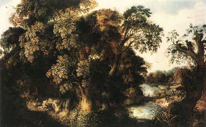 Forest Scene - Oil on oak, KEIRINCKX, Alexander
